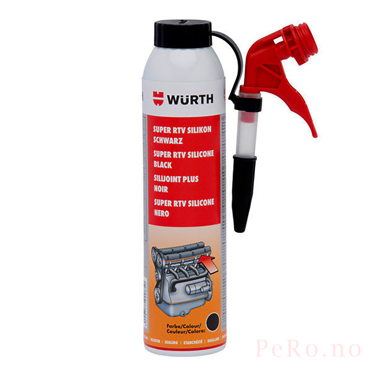Würth Super RTV-Silikon Plus (Sort)