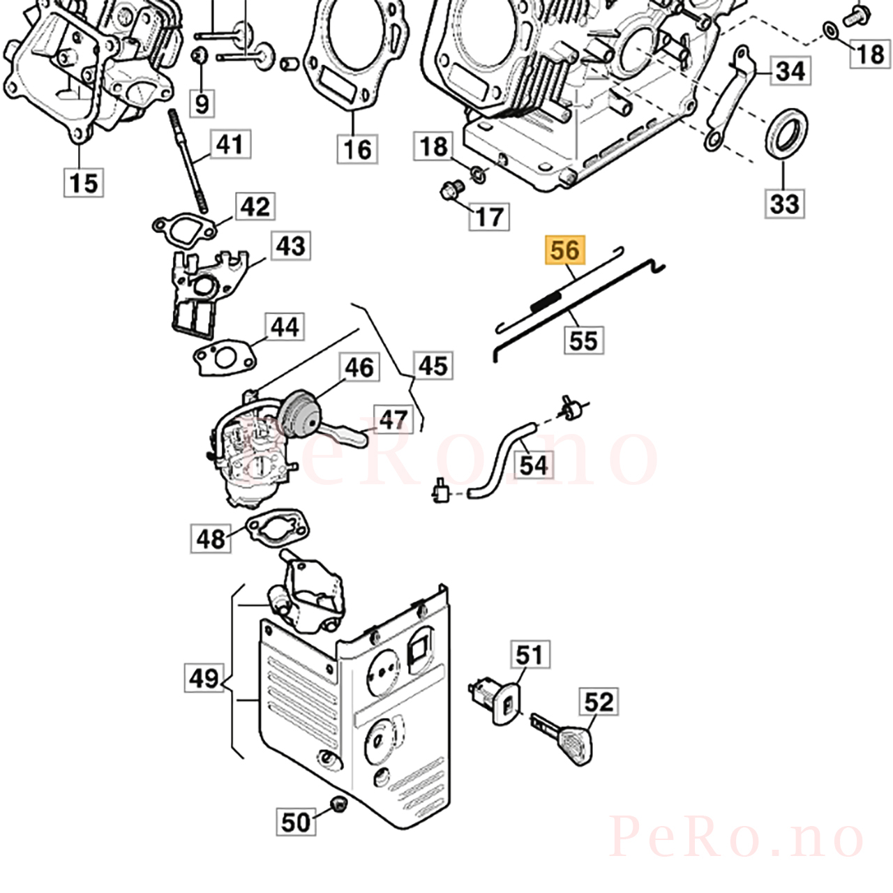 Stiga Throttle Return Spring