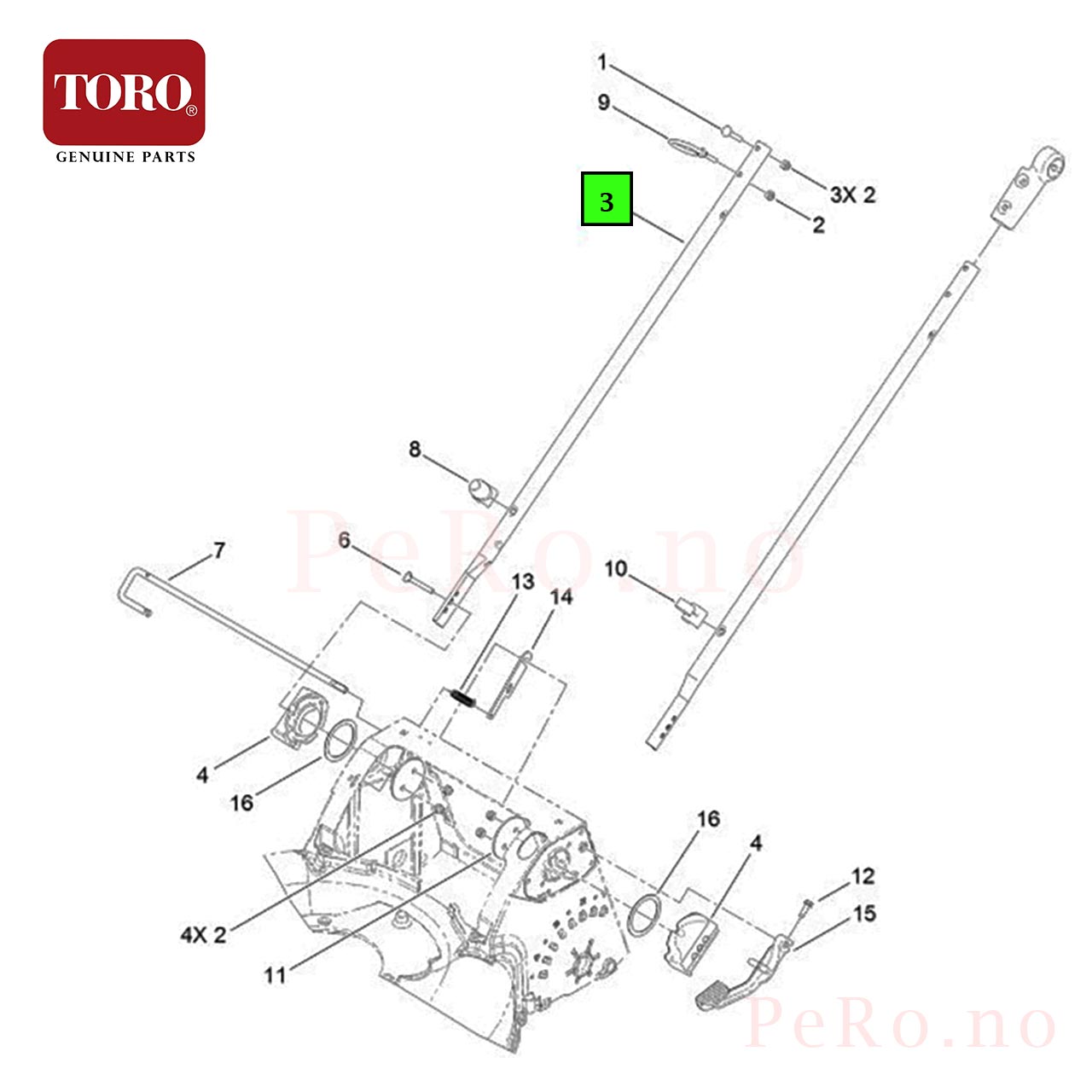 TORO Lower Tube 107-3887-03