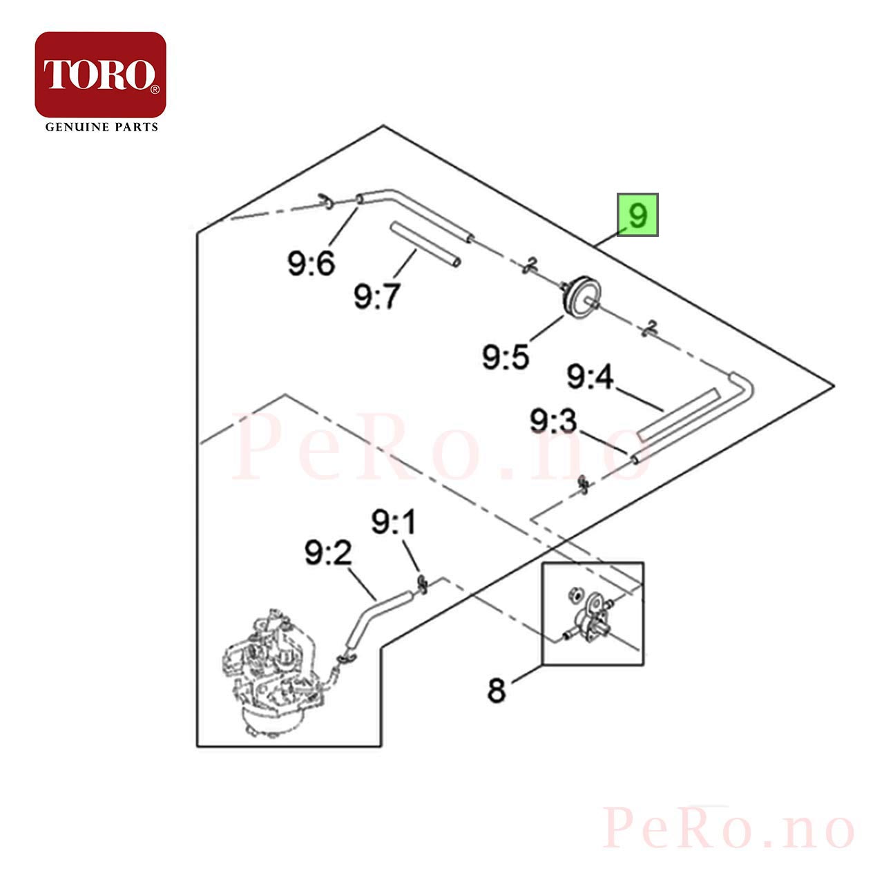 TORO Bensinslangesett 139-0598