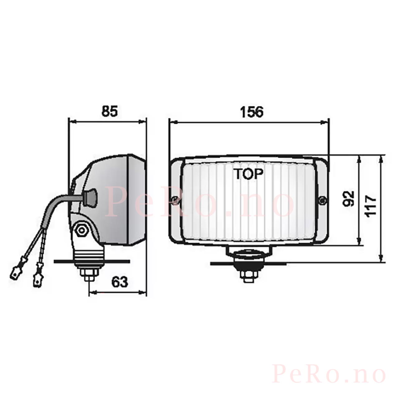 Arbeidslampe Halogen