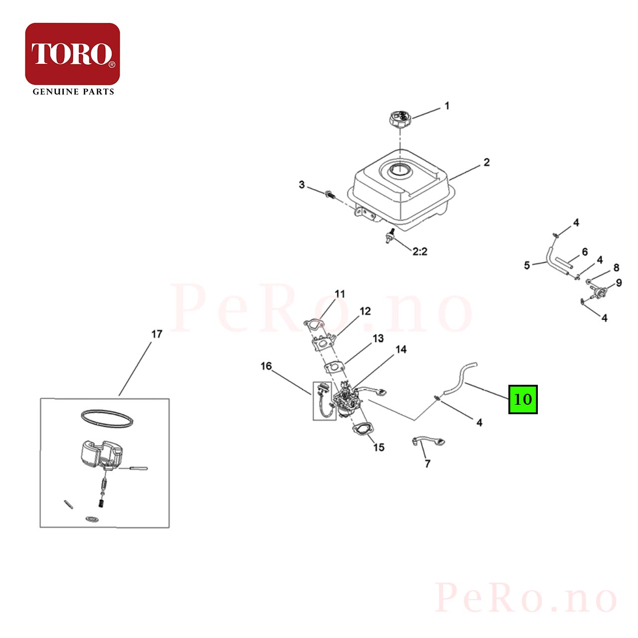 TORO Bensinslange 127-9489