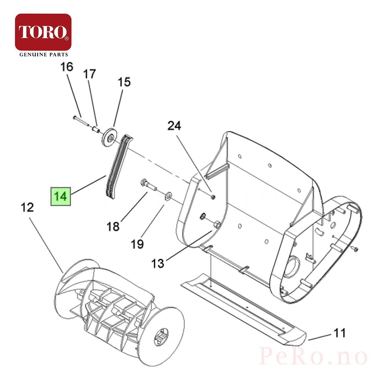 TORO Right Scraper Sweep 106-9787