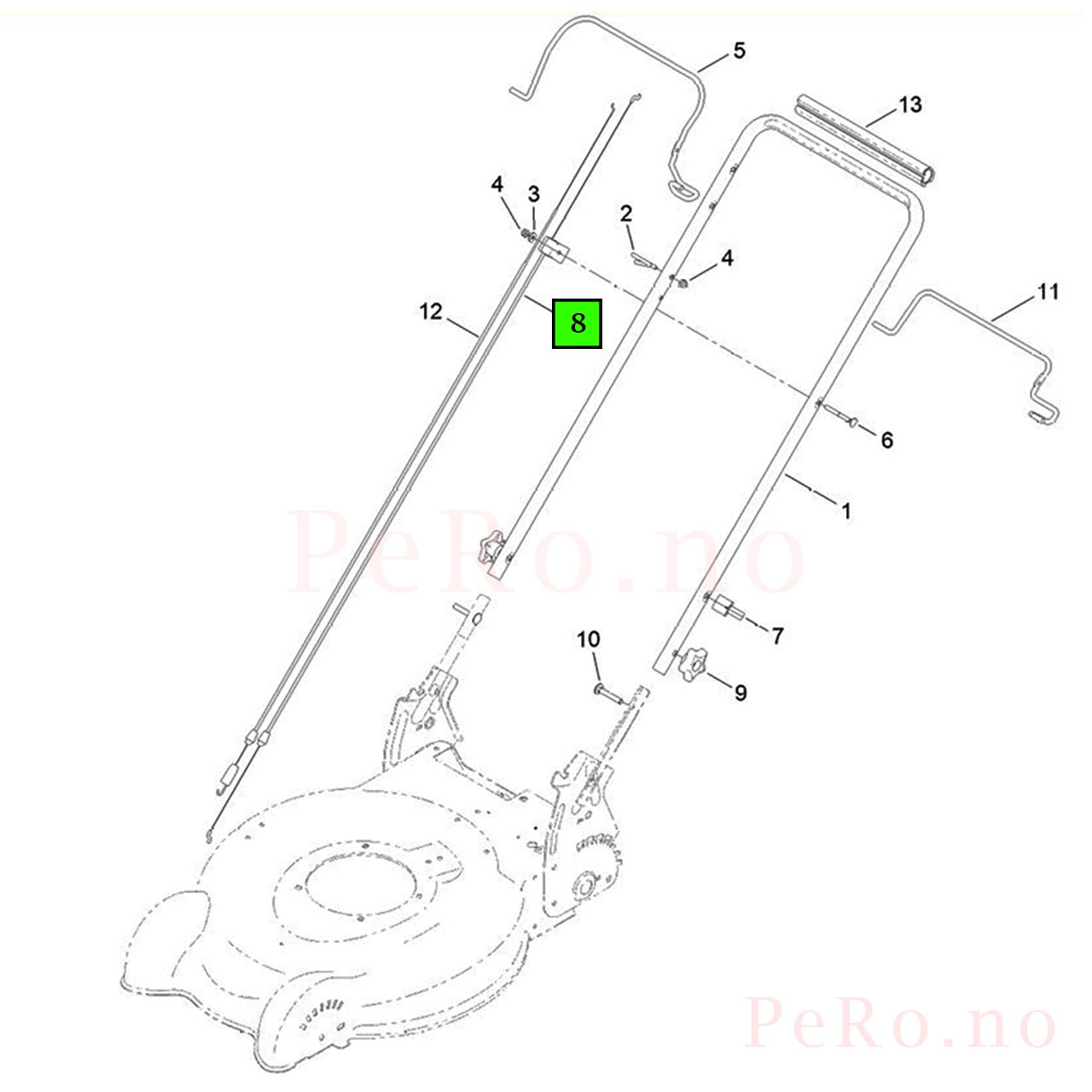 TORO Motorbrems kabel 112-8818