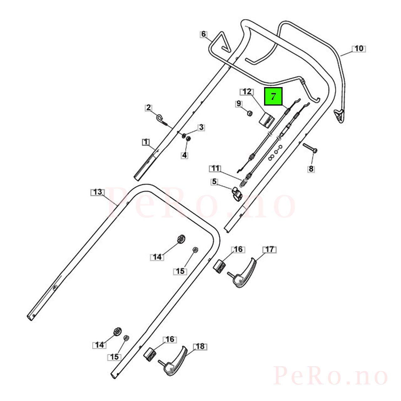 Stiga Motorbremsvaier 181030137/0