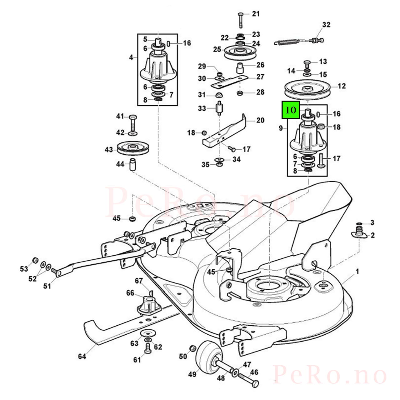 Stiga Knivaksel 125020804/0