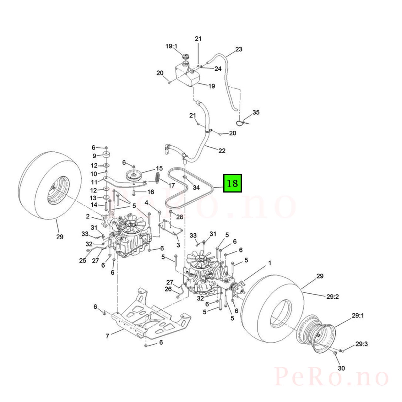 TORO Hydraulic Drive Belt 131-1124